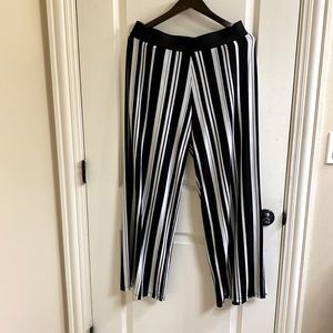 3 - Alfani women  Palazzo Pants - Black, Dark Grey, and Black/White striped - M